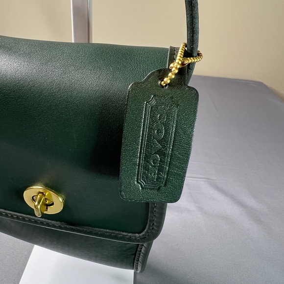 Coach Scooter Bag 9893 bottle green leather vintage - Picture 2 of 12
